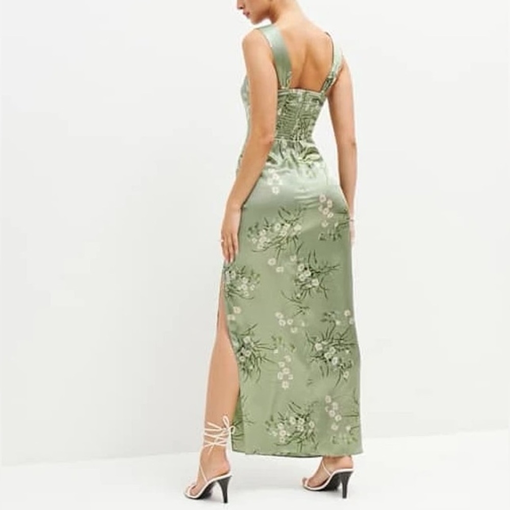 reformation earl silk dress in bonita | 100% silk maxi dress | size 10 - Picture 4 of 8